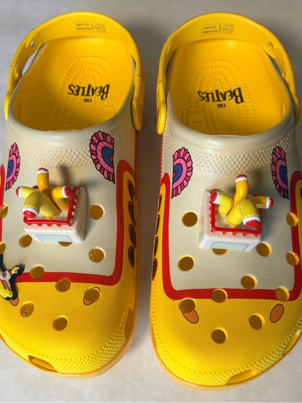 Men’s Size 13 Crocs - Beatles Yellow Submarine Clogs